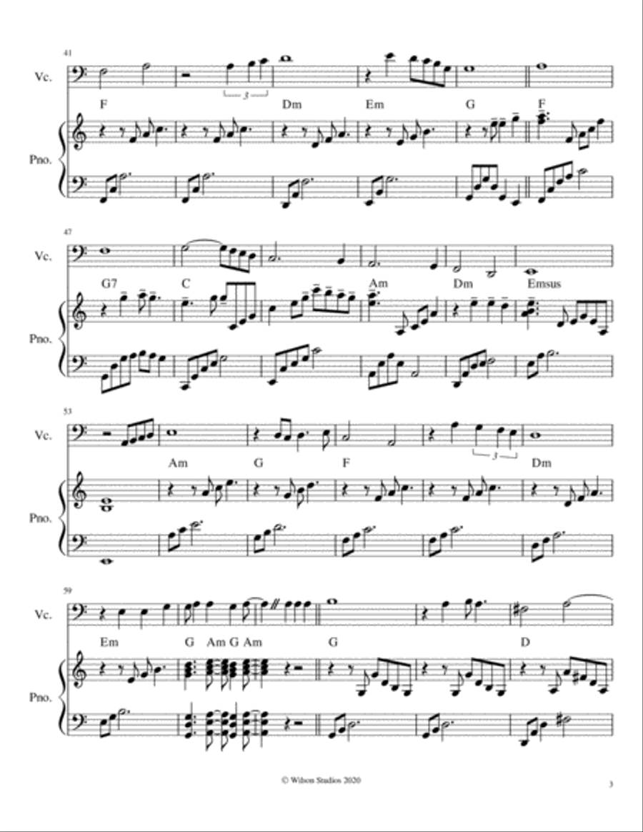 Wayfaring Stranger Piano scores gallery preview page 3