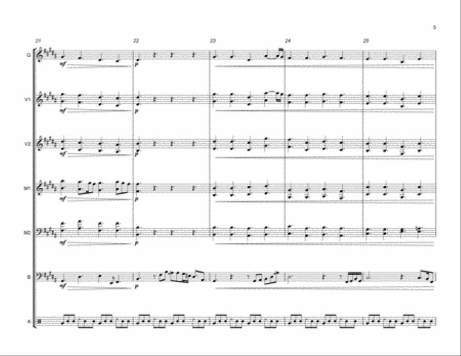 In My Room Percussion Ensemble scores gallery preview page 6