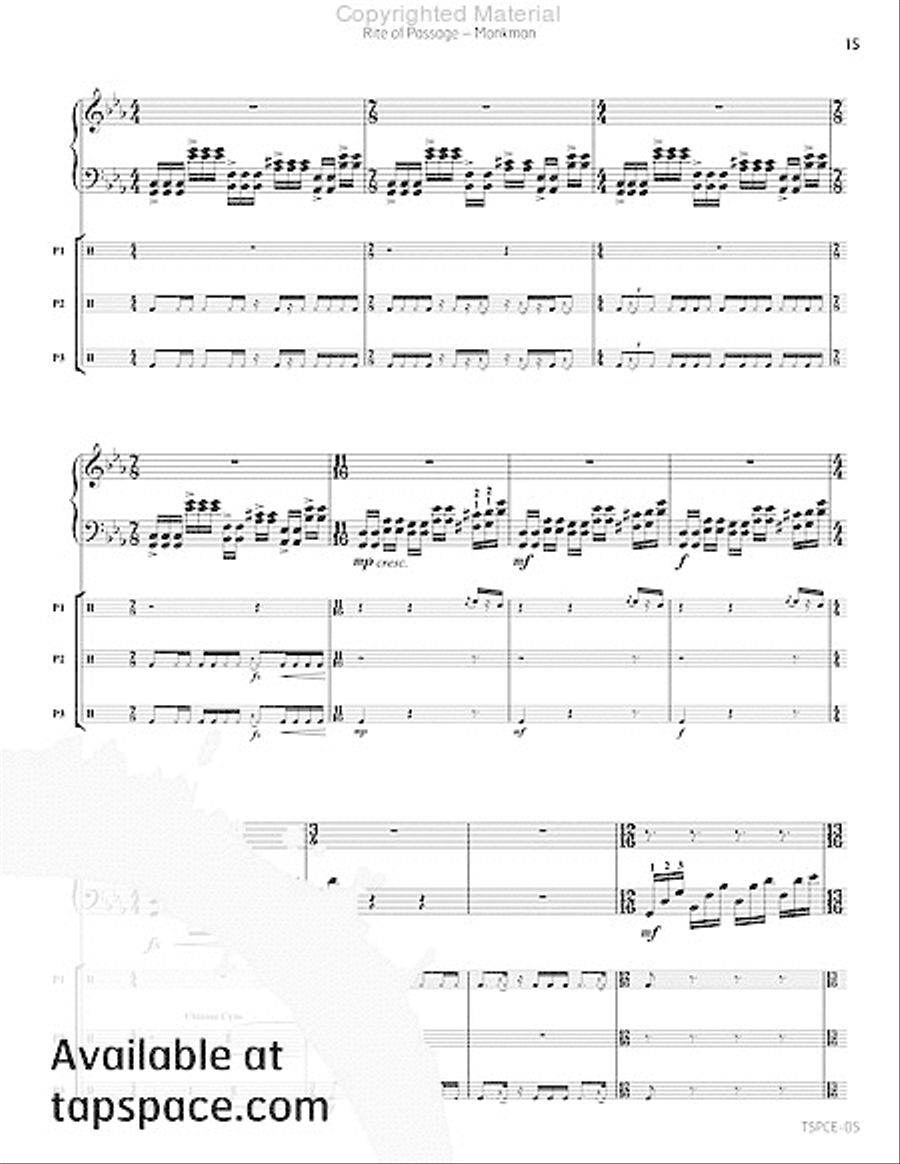Rite of Passage Rite of Passage Percussion Ensemble scores gallery preview page 18