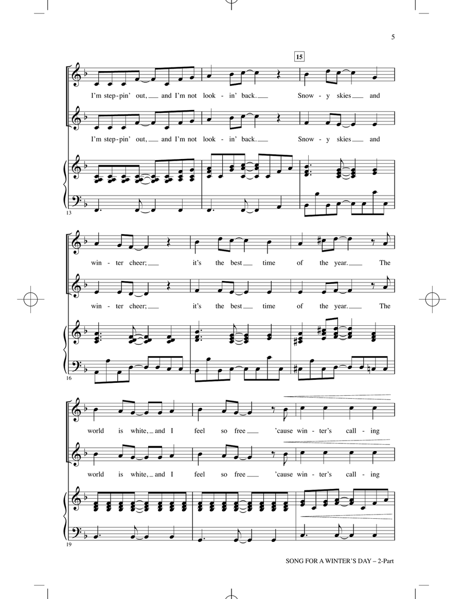 Song For A Winter's Day 2-Part scores gallery preview page 3