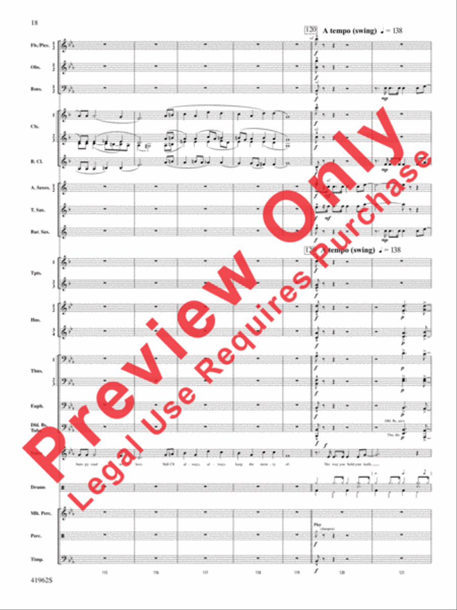 A Gershwin Tribute to Love Concert Band scores gallery preview page 19