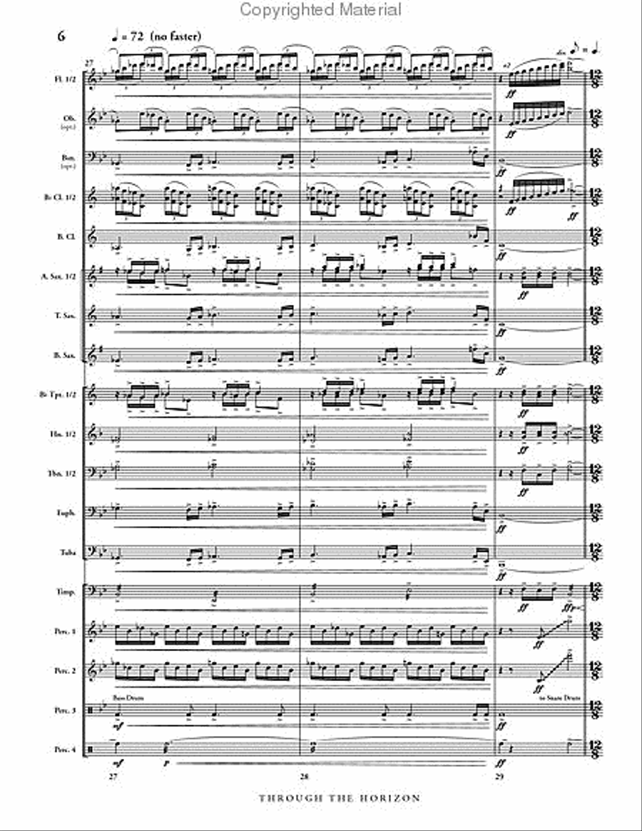 Through the Horizon Concert Band scores gallery preview page 7