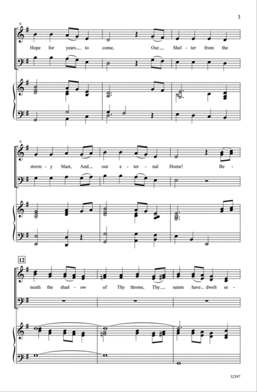 Our Hope for Years to Come 4-Part scores gallery preview page 3