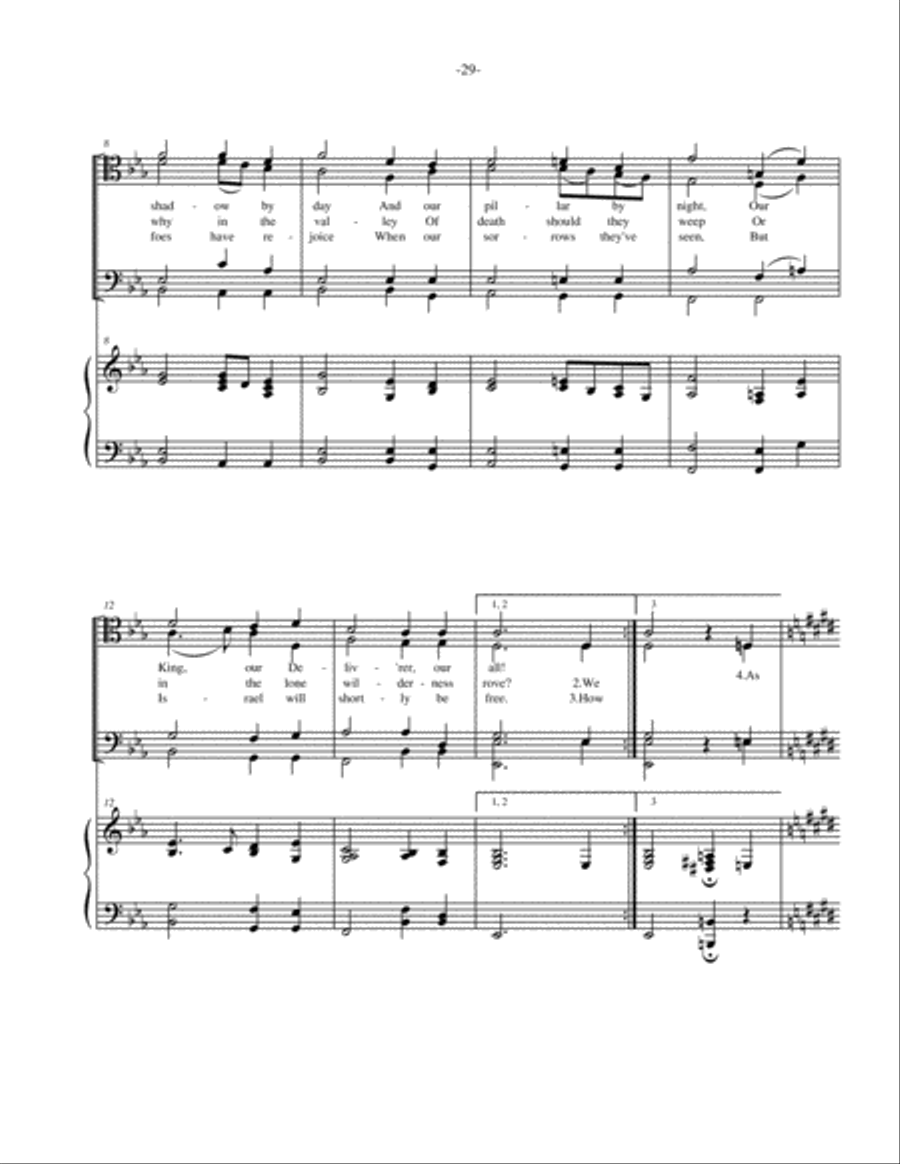 Redeemer of Israel - men's quartet or men's choir with piano accompaniment TTBB scores gallery preview page 3