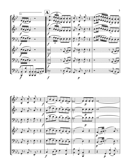 Mozart Divertimento Nr. 5 (K. 439b) Flexible Brass Trio