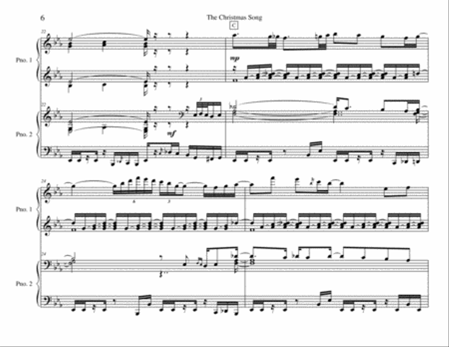 The Christmas Song (Chestnuts Roasting On An Open Fire) Piano scores gallery preview page 6