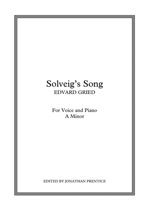Book cover for Solveig's Song - A Minor