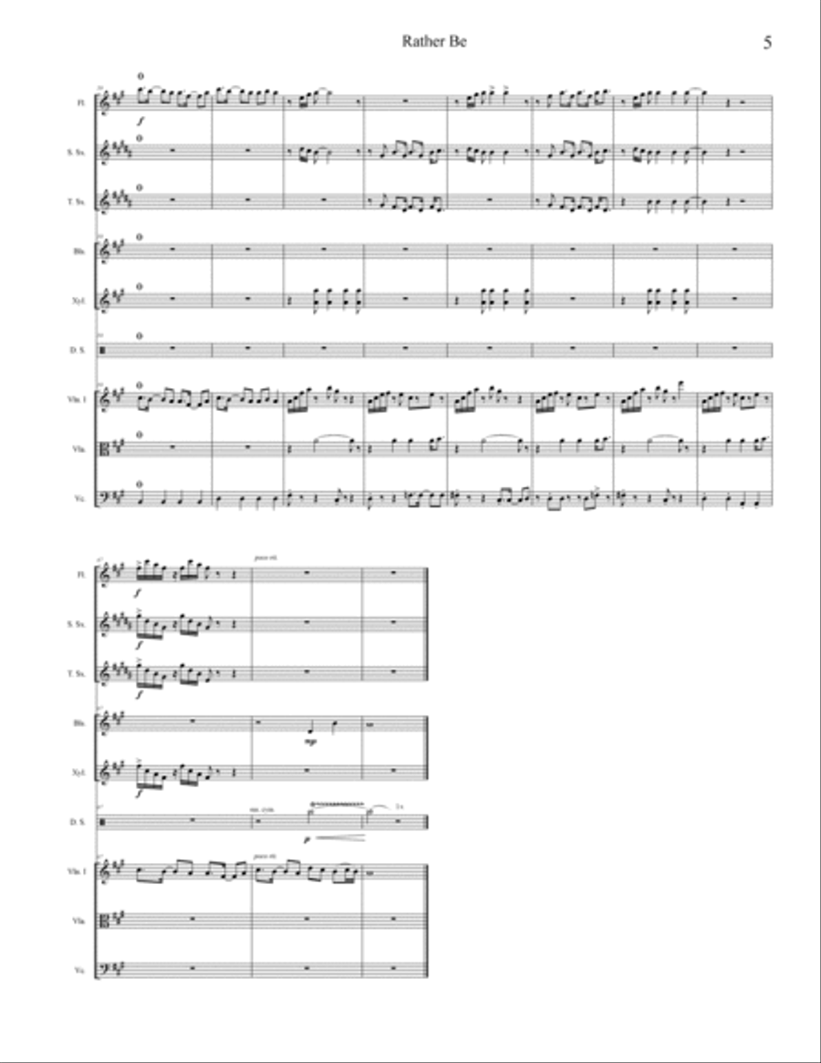 Rather Be Large Ensemble scores gallery preview page 5