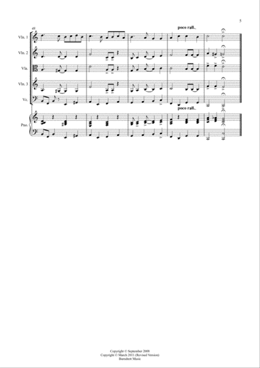 Ding Dong Merrily on High (Jazzy Style!) for String Quartet String Quartet scores gallery preview page 5