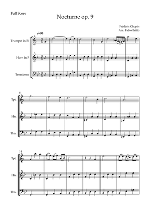 Nocturne Op.9 No. 2 (Frédéric Chopin) for Brass Trio