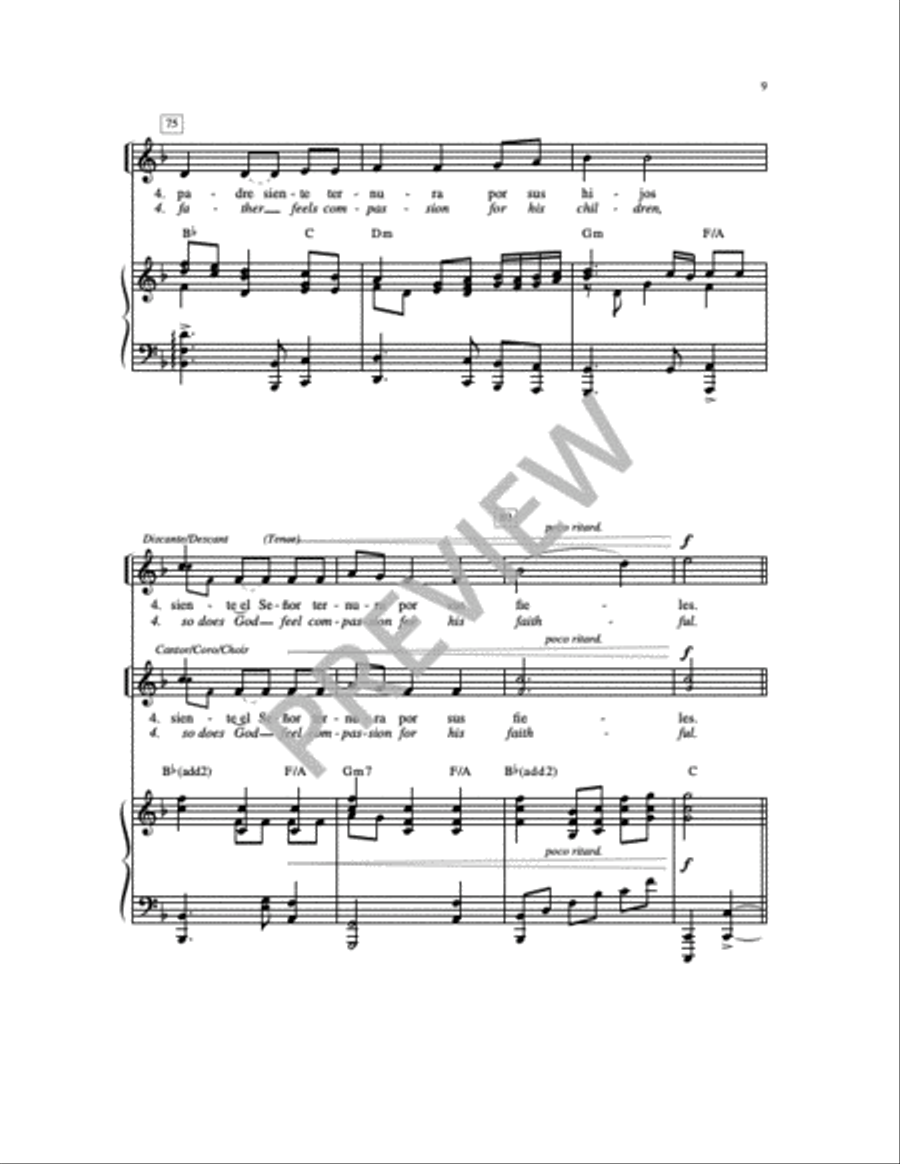 El Señor Es Compasivo (Salmo 103) 2-Part scores gallery preview page 13