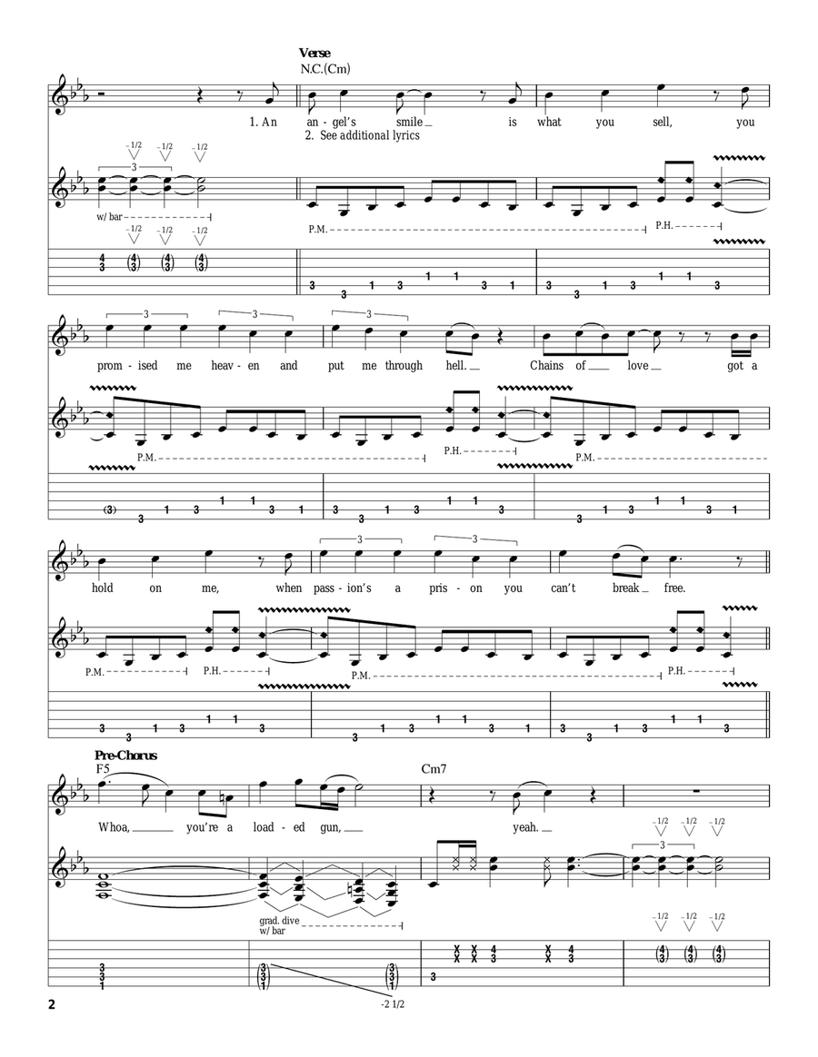 You Give Love A Bad Name Acoustic Guitar scores gallery preview page 2