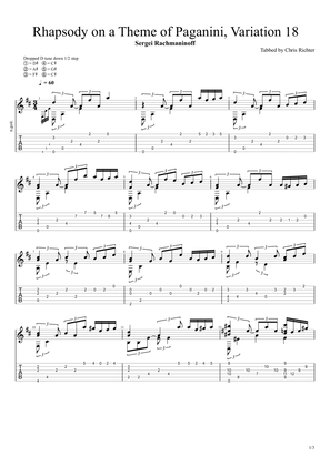Rhapsody on a Theme of Paganini, Op. 43, Variation 18 (Sergei Rachmaninoff)