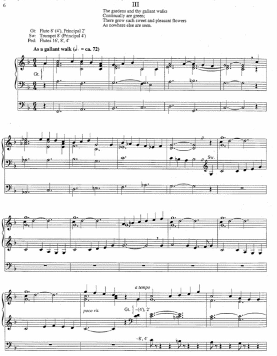 Variations on Jerusalem, My Happy Home Organ scores gallery preview page 3