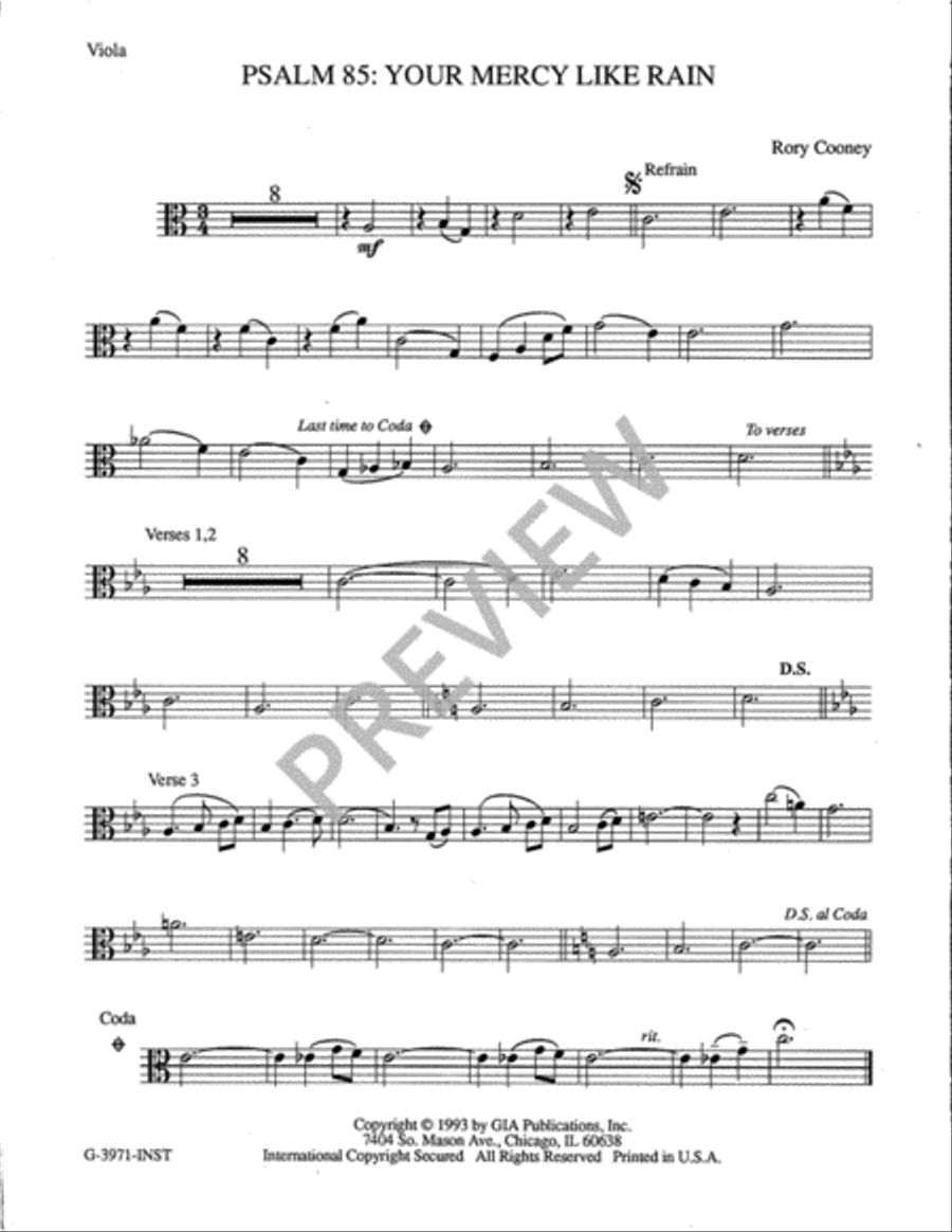 Psalm 85: Your Mercy Like Rain - Instrument edition Flute scores gallery preview page 7