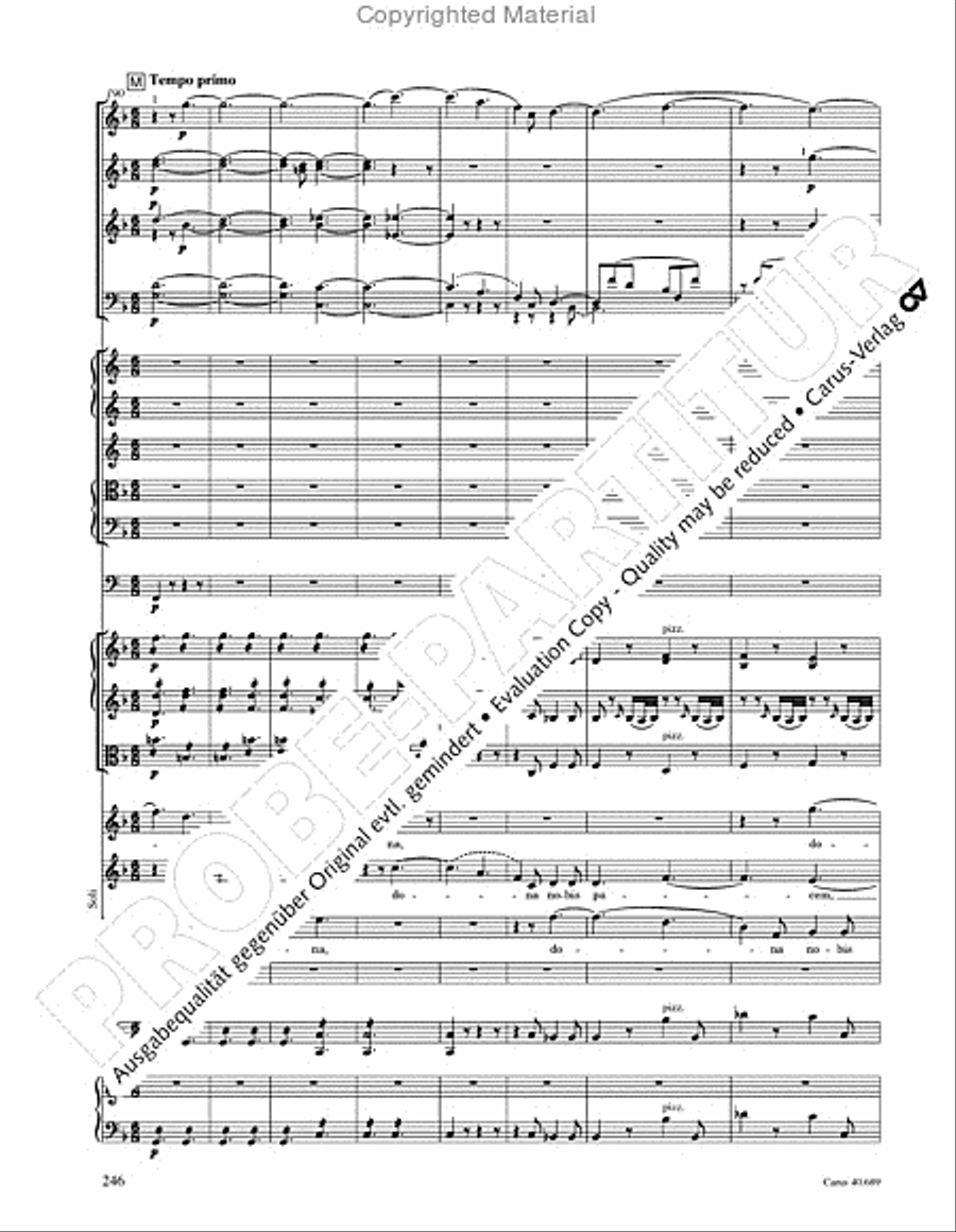 Missa solemnis Missa solemnis 4-Part scores gallery preview page 262