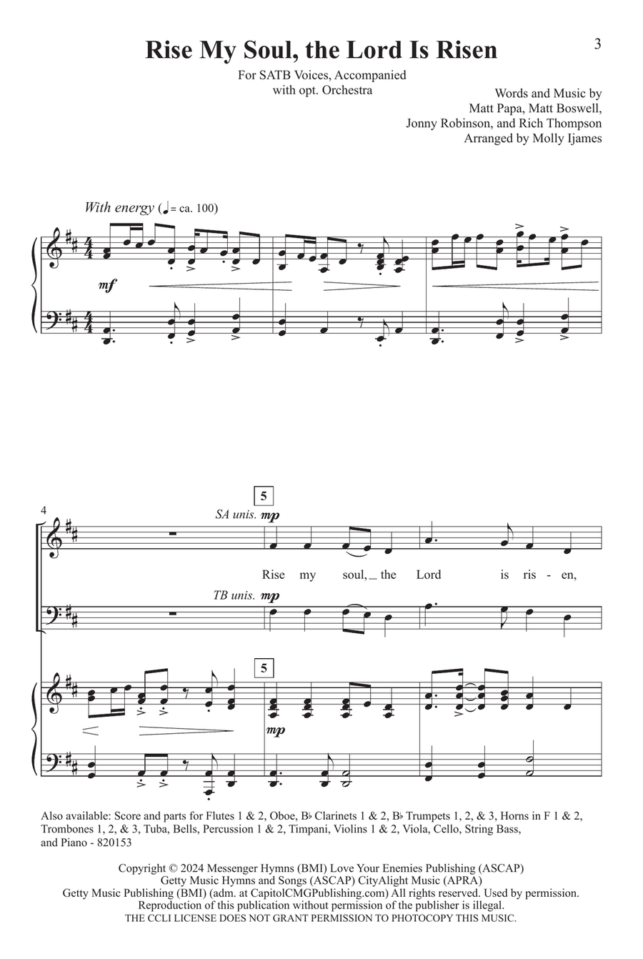 Rise My Soul, the Lord Is Risen 4-Part scores gallery preview page 2