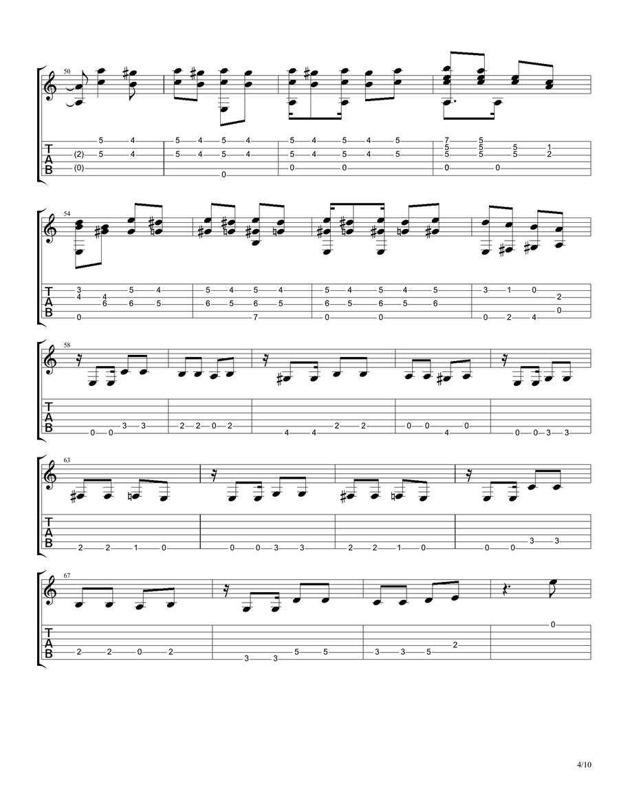 Taquito Militar Guitar Tablature scores gallery preview page 4