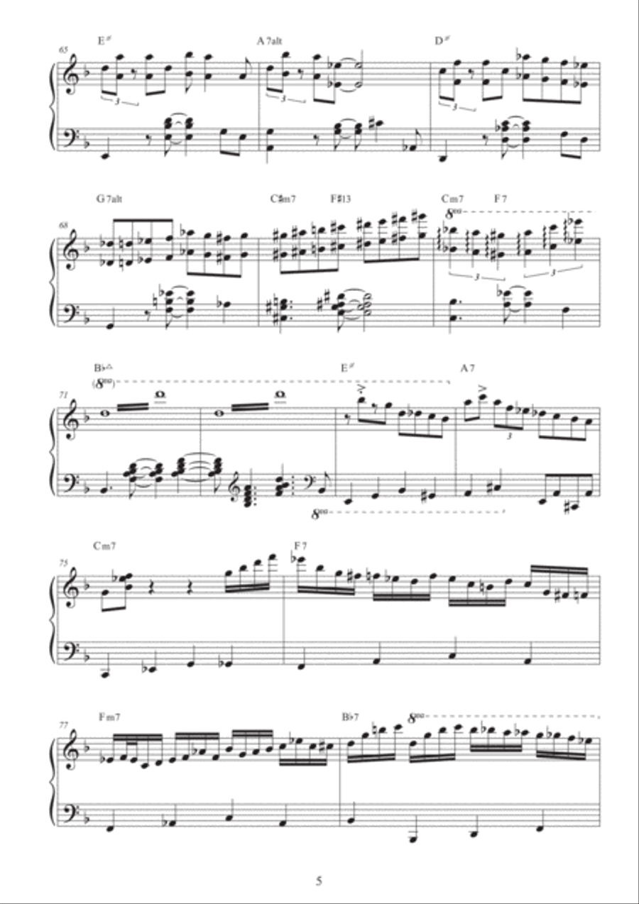 Stella By Starlight Piano Solo scores gallery preview page 5