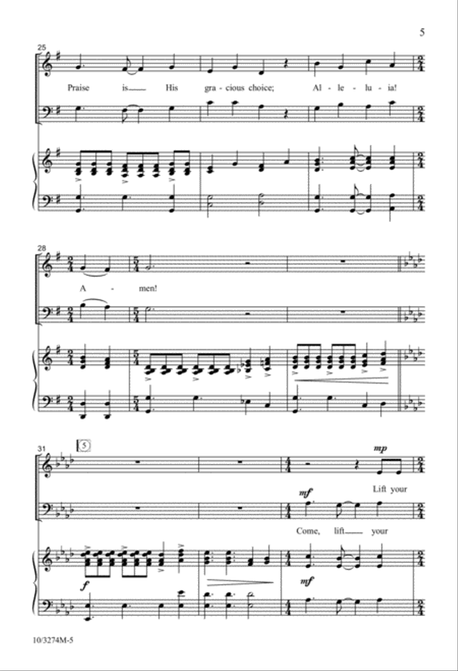 Alleluia, Amen! 4-Part scores gallery preview page 5