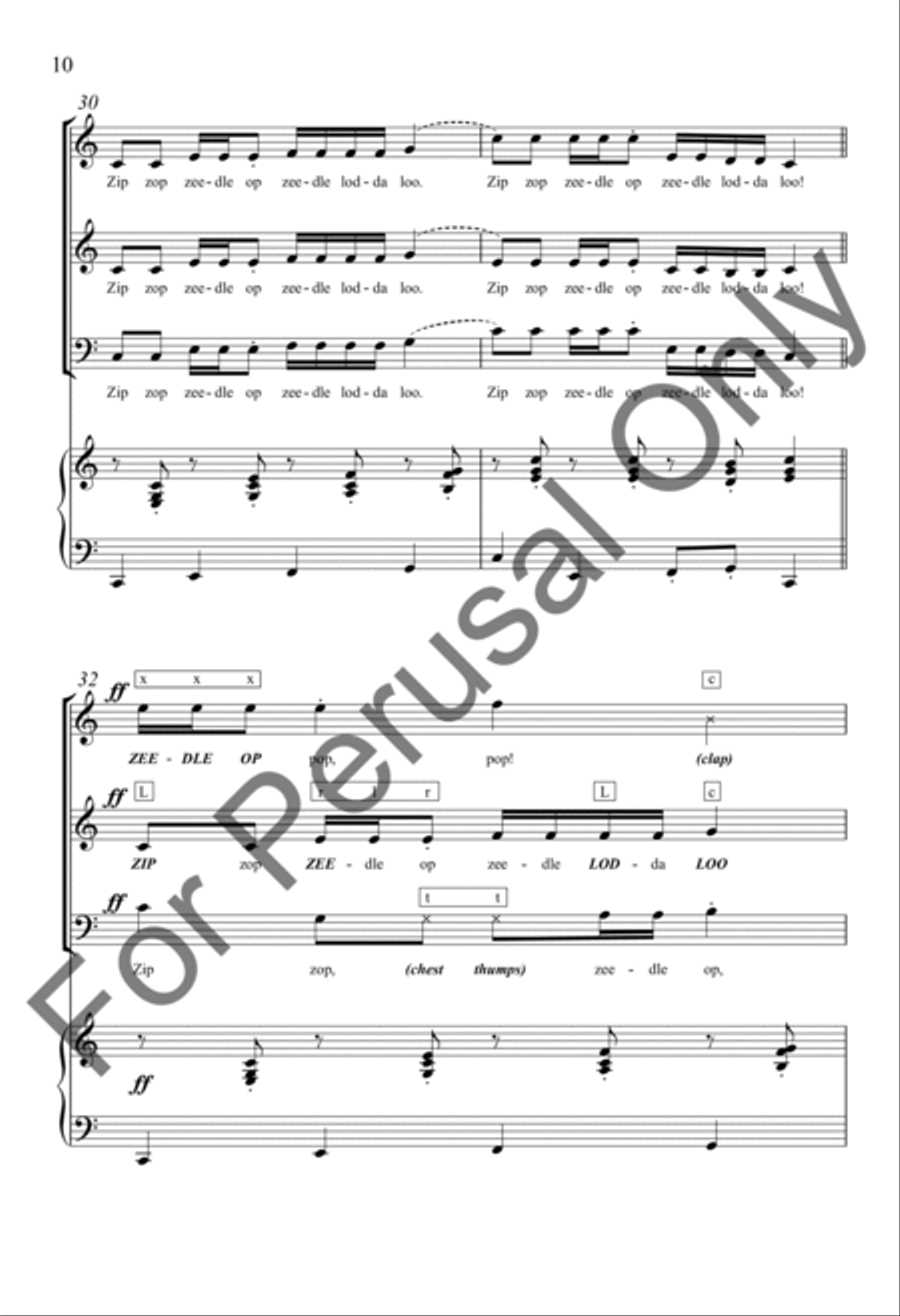 The Zip Zop Song The Zip Zop Song 3-Part scores gallery preview page 9