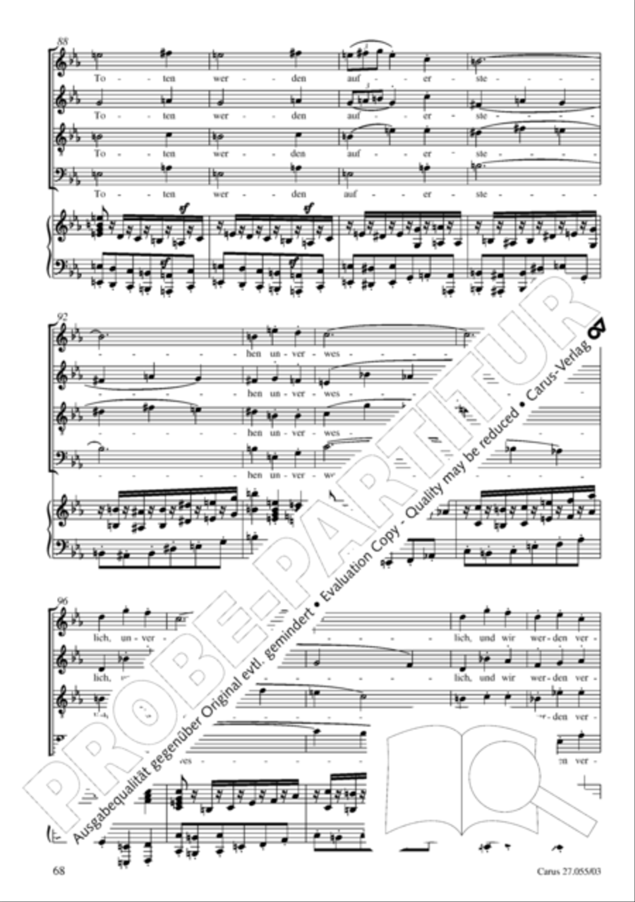 Ein Deutsches Requiem (German Requiem) 4-Part scores gallery preview page 71