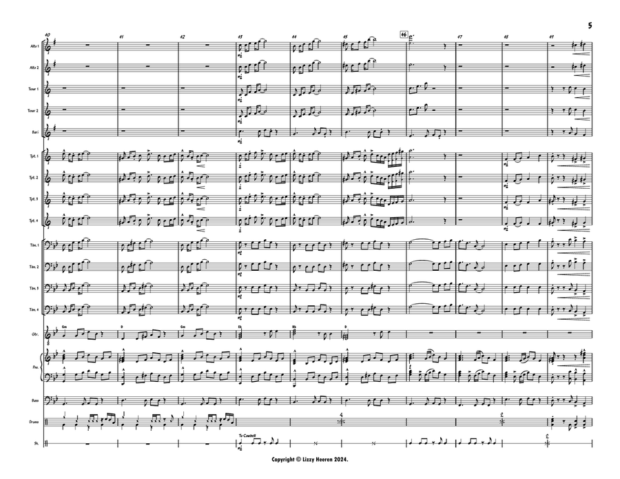 La Vida de España - A Festive Samba for Full Jazz Band Jazz Ensemble scores gallery preview page 5