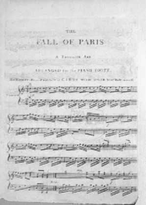 The Fall of Paris. A Favorite Air