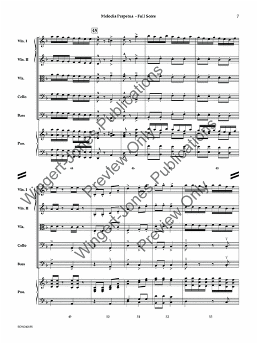Melodia Perpetua Melodia Perpetua String Orchestra scores gallery preview page 8