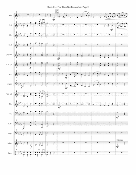 Fear Does Not Possess Me - Cantata BWV 15 - Extra Score