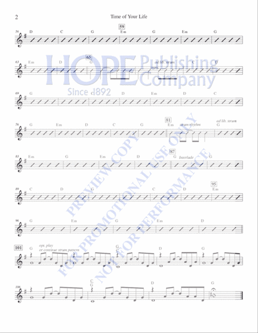 Time of Your Life (Good Riddance) 5-Octaves scores gallery preview page 3