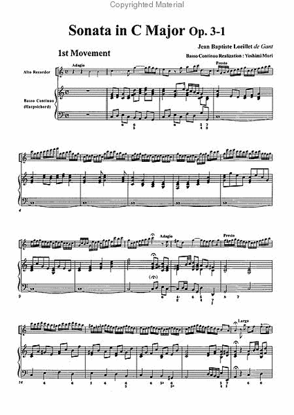 Sonata in C Major, Op. 3-1 image number null