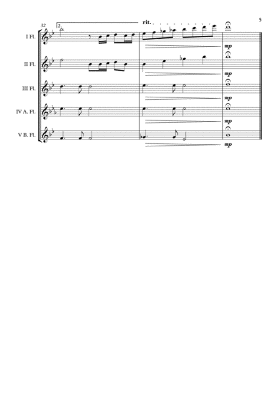 I Believe I Can Fly Flute Choir scores gallery preview page 6