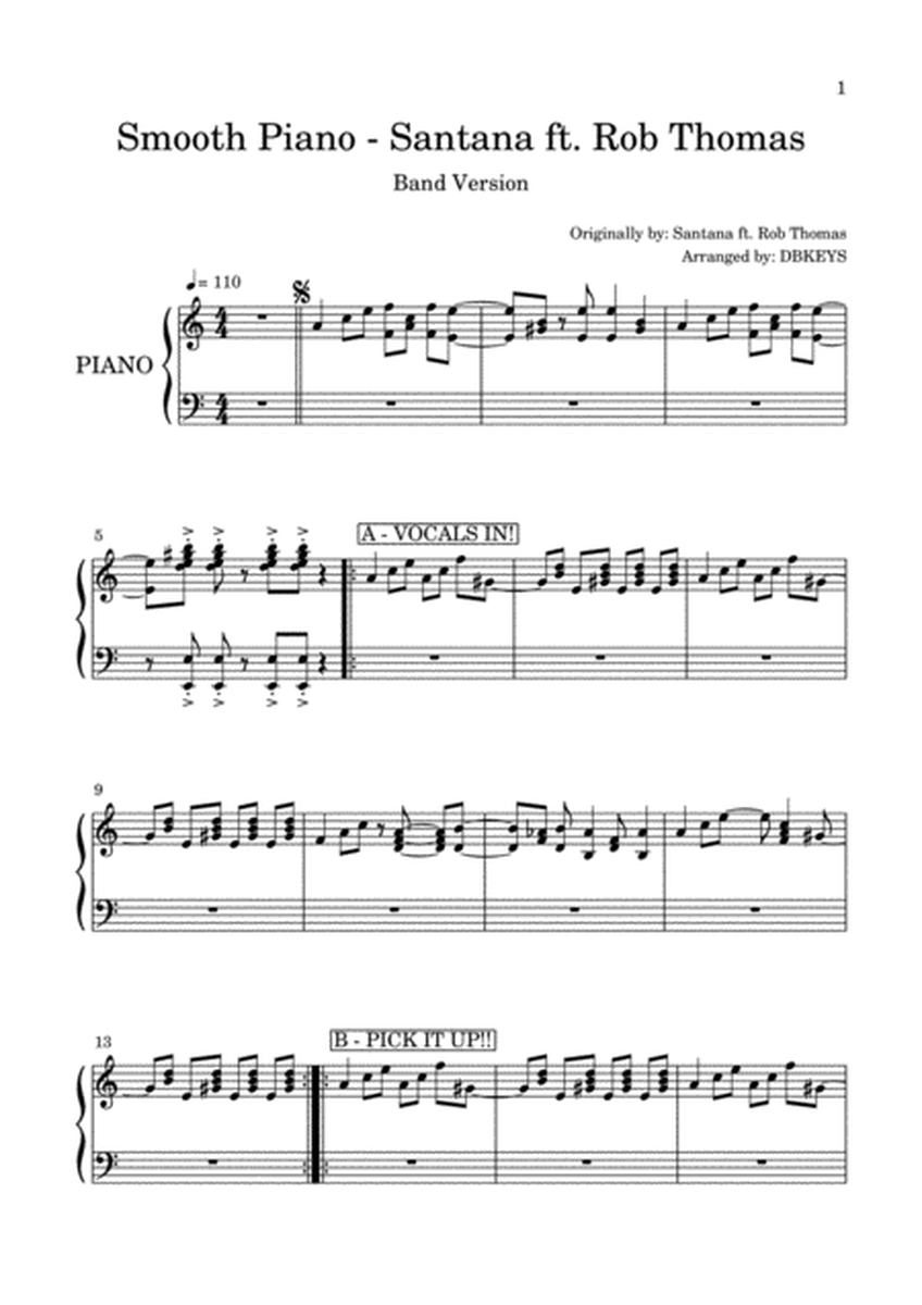 Smooth (Piano) - Santana ft. Rob Thomas image number null