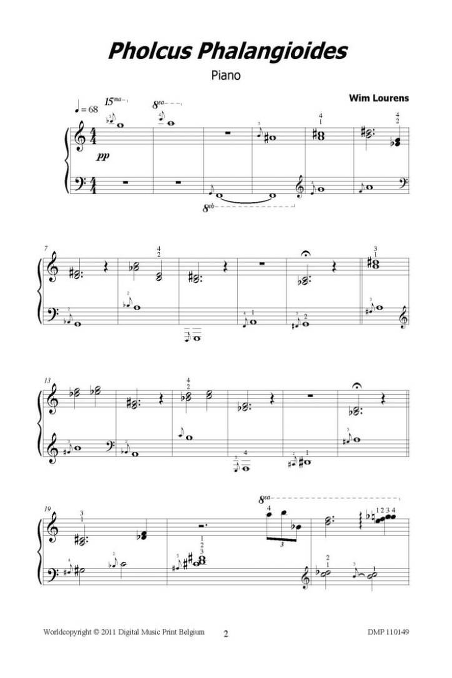 Pholeus Phalangioides Piano Solo scores gallery preview page 2