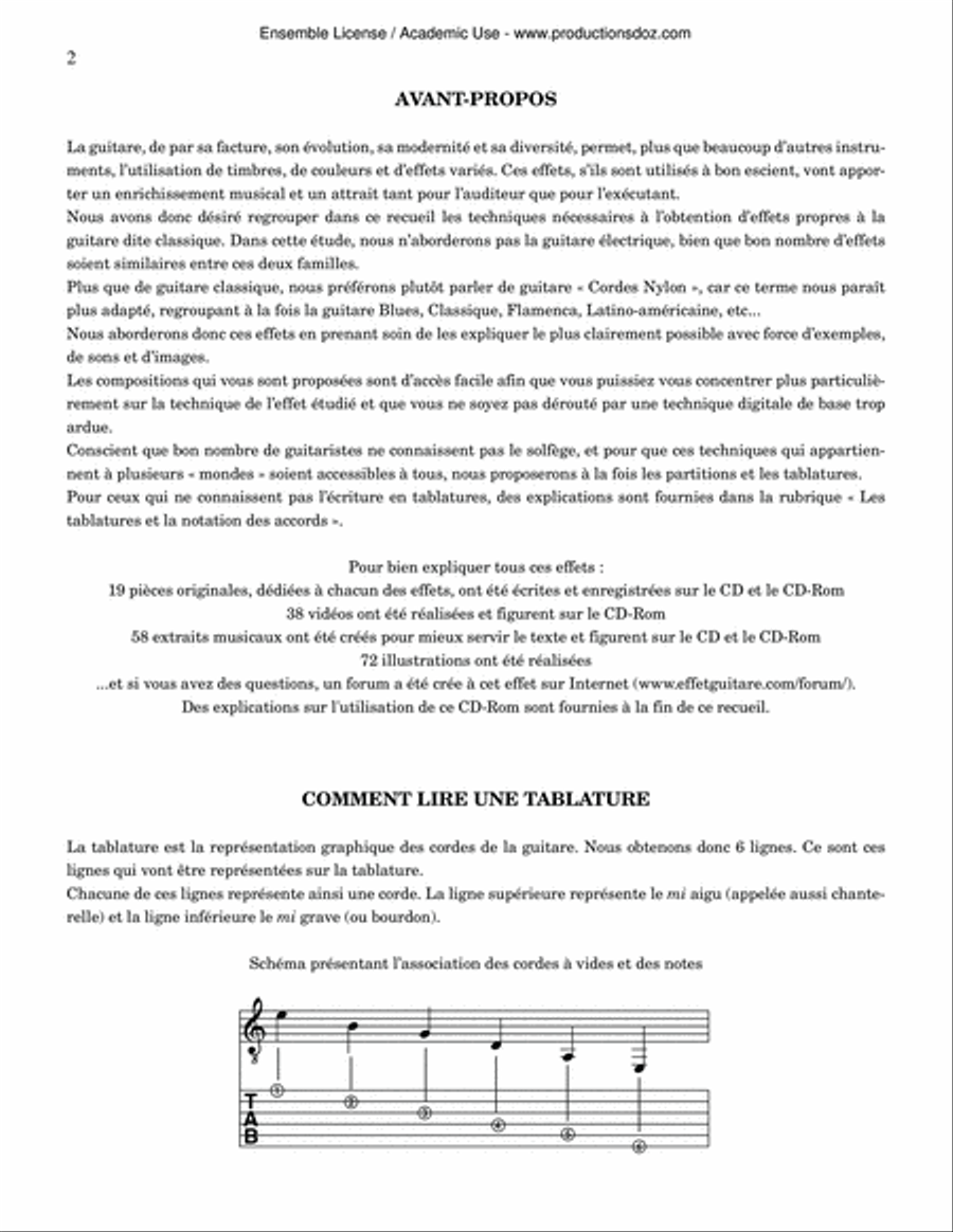 Effet Guitare Classical Guitar scores gallery preview page 2