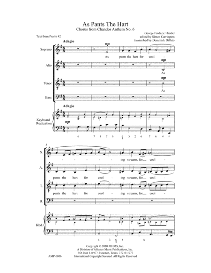 As Pants the Hart As Pants the Hart 4-Part scores gallery preview page 2