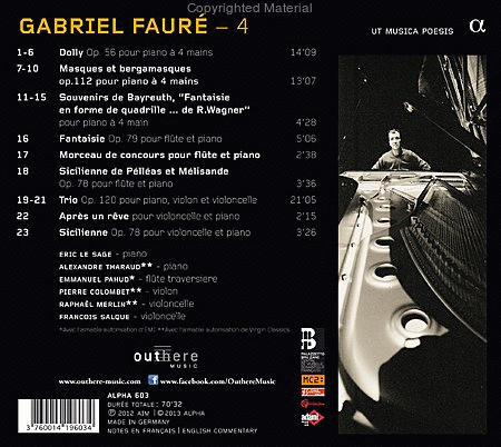 Gabriel Faure 4: Duos and Trio