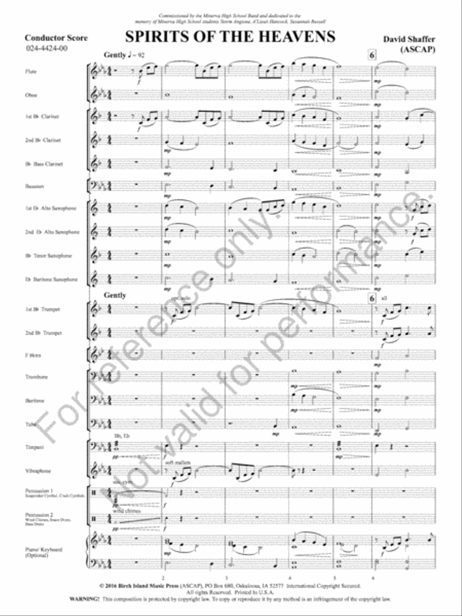 Spirits Of The Heavens Concert Band scores gallery preview page 4
