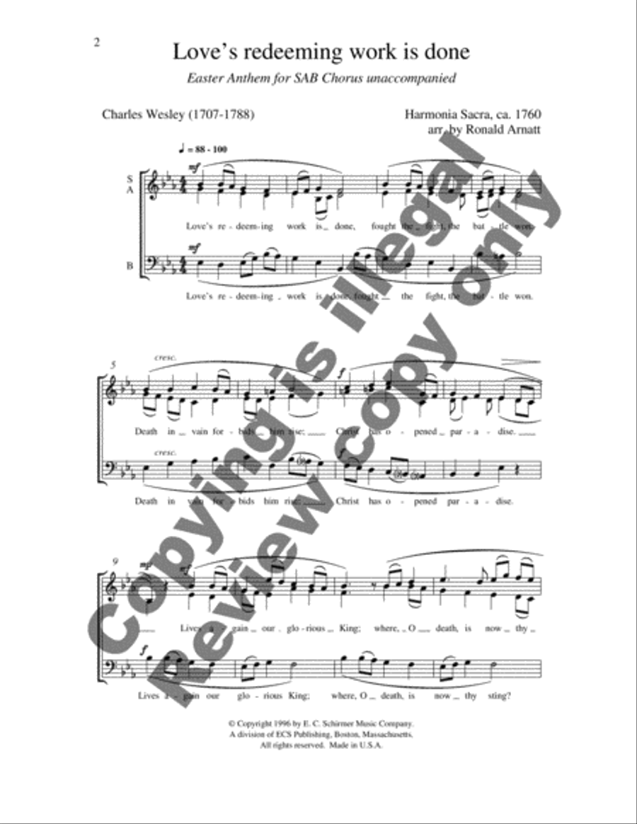 Love's redeeming work is done 3-Part scores gallery preview page 3