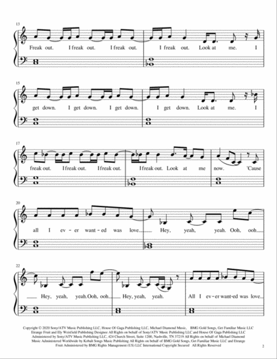 Stupid Love Piano Solo scores gallery preview page 2