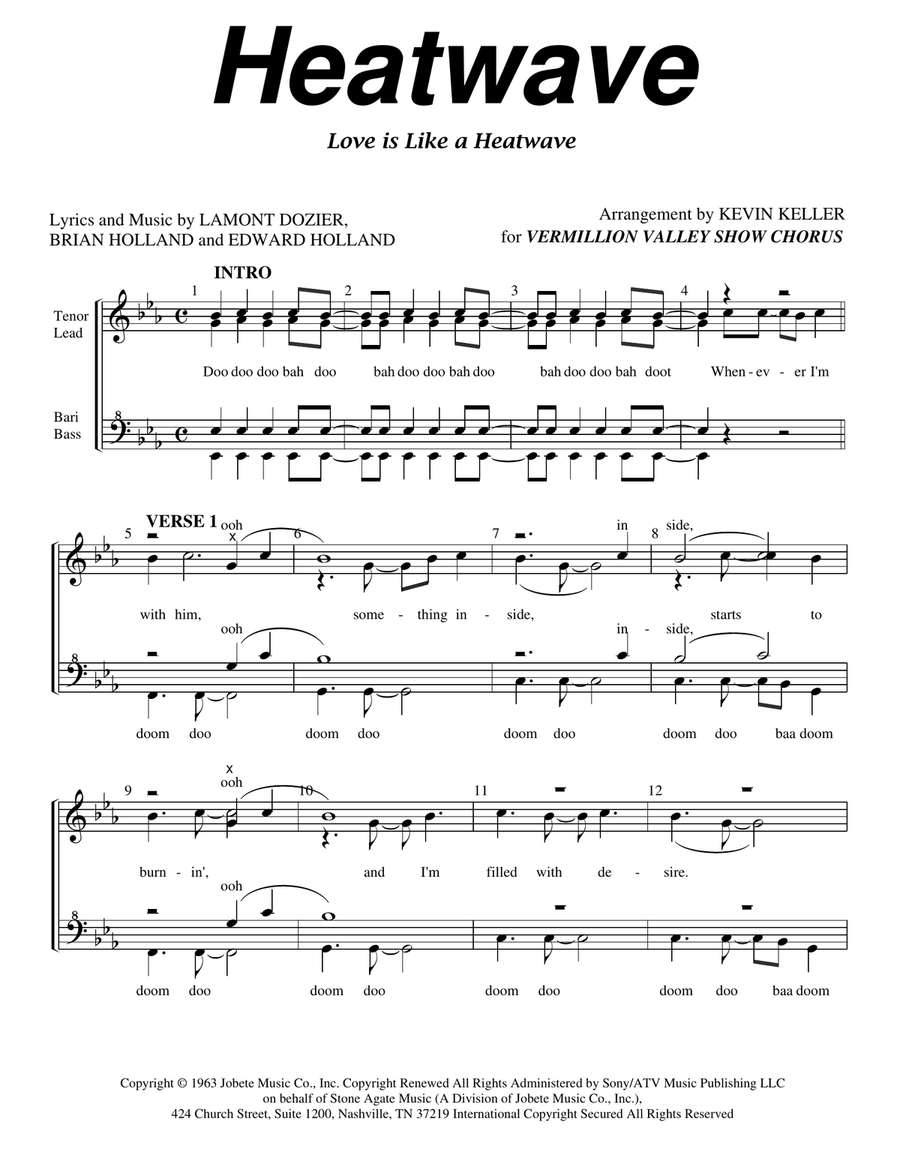 Heatwave (love Is Like A Heatwave) SSAA scores gallery preview page 1