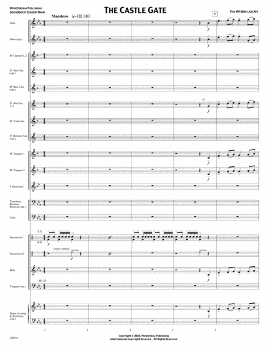 The Castle Gate Concert Band scores gallery preview page 1
