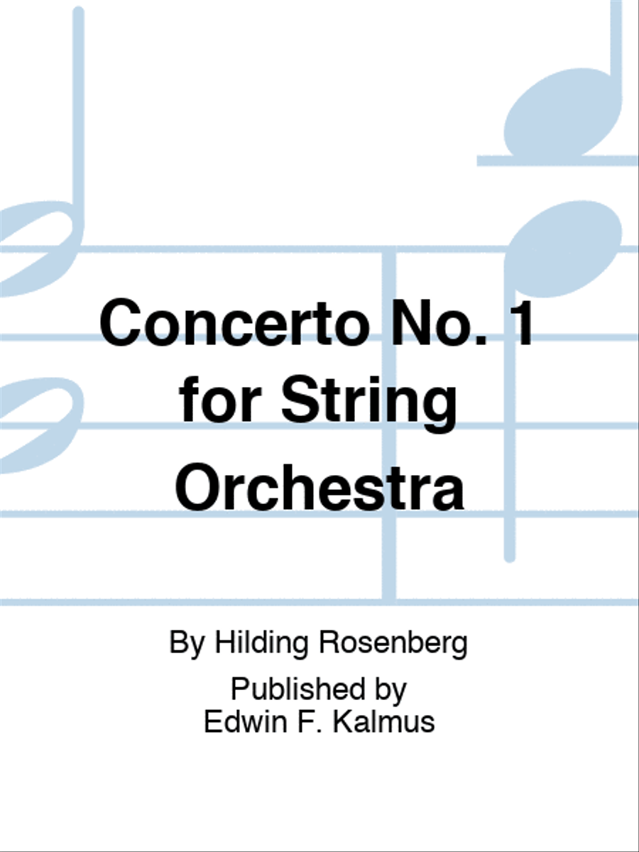 Concerto No. 1 for String Orchestra String Orchestra scores gallery preview page 1