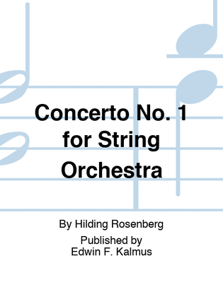 Book cover for Concerto No. 1 for String Orchestra
