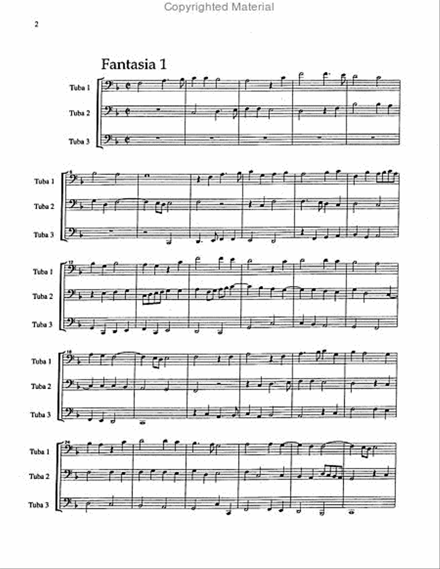Fantasie a tre voci (fantasie for three instruments) Brass Trio scores gallery preview page 3