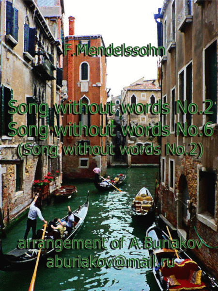 Two "Songs without words" No.2 and No.6 ("Song of the Venetian gondolier") image number null