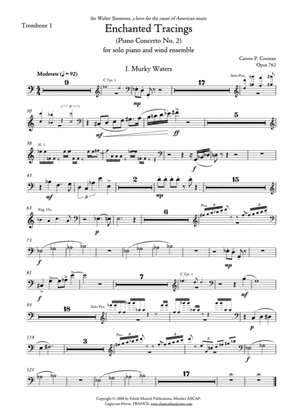 Book cover for Carson Cooman Enchanted Tracings (Piano Concerto No. 2) (2008) for solo piano and wind ensemble, tro