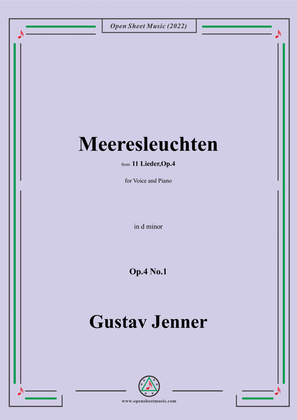Jenner-Meeresleuchten,in d minor,Op.4 No.1