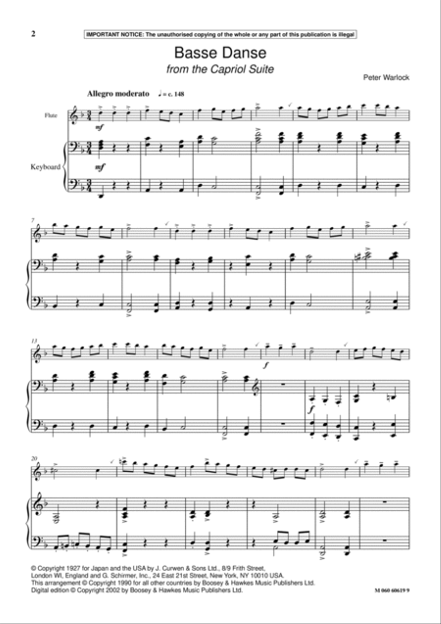 Basse Danse (from The Capriol Suite) School and Community scores gallery preview page 2